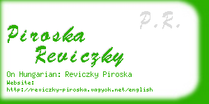 piroska reviczky business card